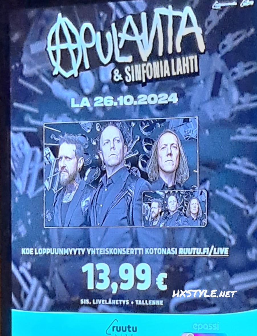 KULTTUURI. Kotimainen, SUOMI. MUSIIKKI: Albumit, Singlet, videot, Live Keikka&Konsertit. Elokuva, Kirjat……. APULANTA v. 1991 – . Punk, Rock yhtye…… HARTWAL AREENA 15. – 16.2.2019, TV1 Puoli7 Vieraana, Kotisivut, Musiikkivideot …12.2.2019… UUSI HARTWAL AREENA Konsertti 2.7.20224.. LISÄYS 2024…. Suosikki& Elämäntapablogi HXS. HXSTYLE.net&nbsp;HEINIS.