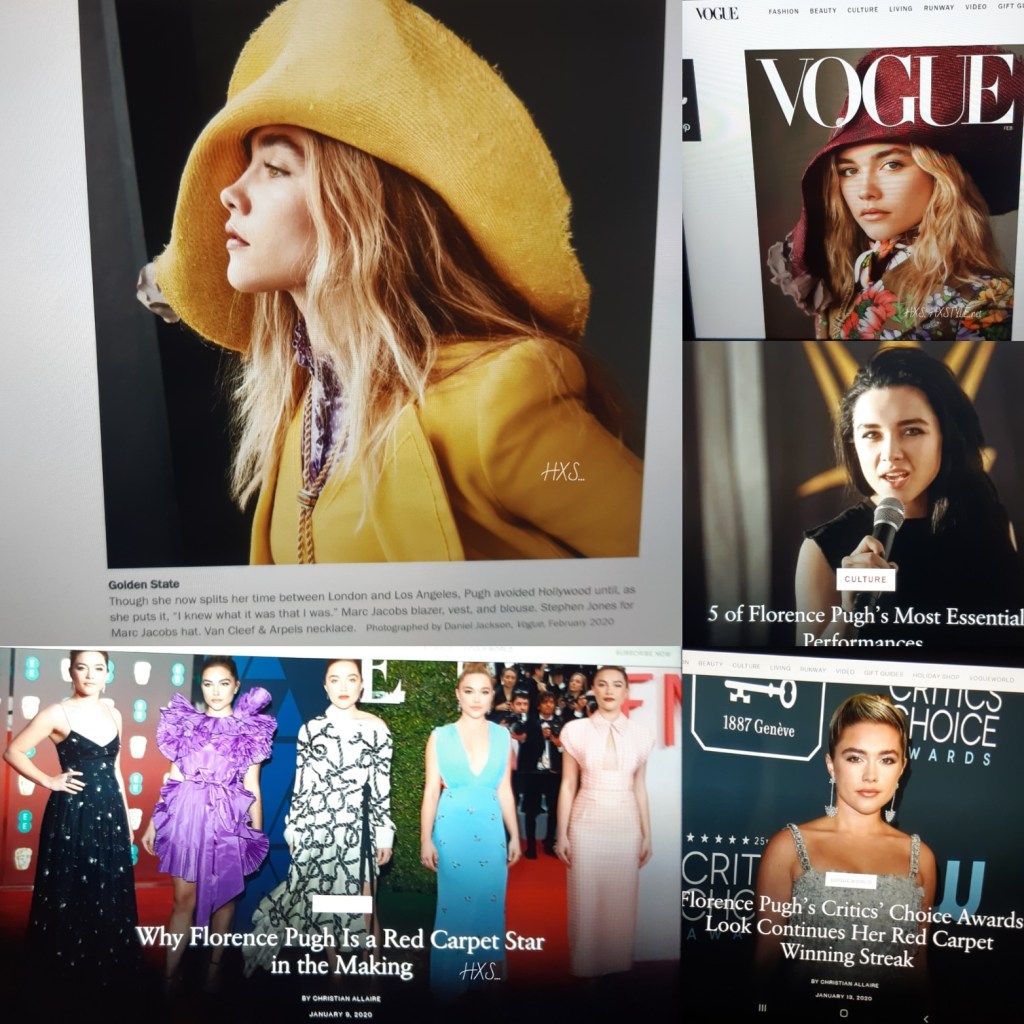 VOGUE NEWS&TRENDS. USA. New York COVERS 2020 January CARDI B&              …New Febrerary FLORENCE PUGH, New Actress from England Photo&Info, CULTURE NEWS OSCAR 2020 Nominations….15.1.2020 Favourite. Fashionblog&Lifestyle HXS.&nbsp;HXS