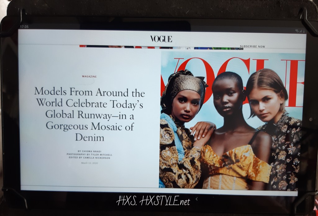 VOGUE NEWS&TRENDS. USA. New York. FASHION, BEAUTY, CULTURE. VIDEOS..WORLD MODELS, JEANS Brands, World KORONA Social Distance, Healthy&Sleep, BEST Culture, STAY At Home&Home Work…. 30.3.2020 FAVOURITE 105 + 104…209 krt. Fashionblog&Lifestyle HXS.&nbsp;HXSTYLE.net