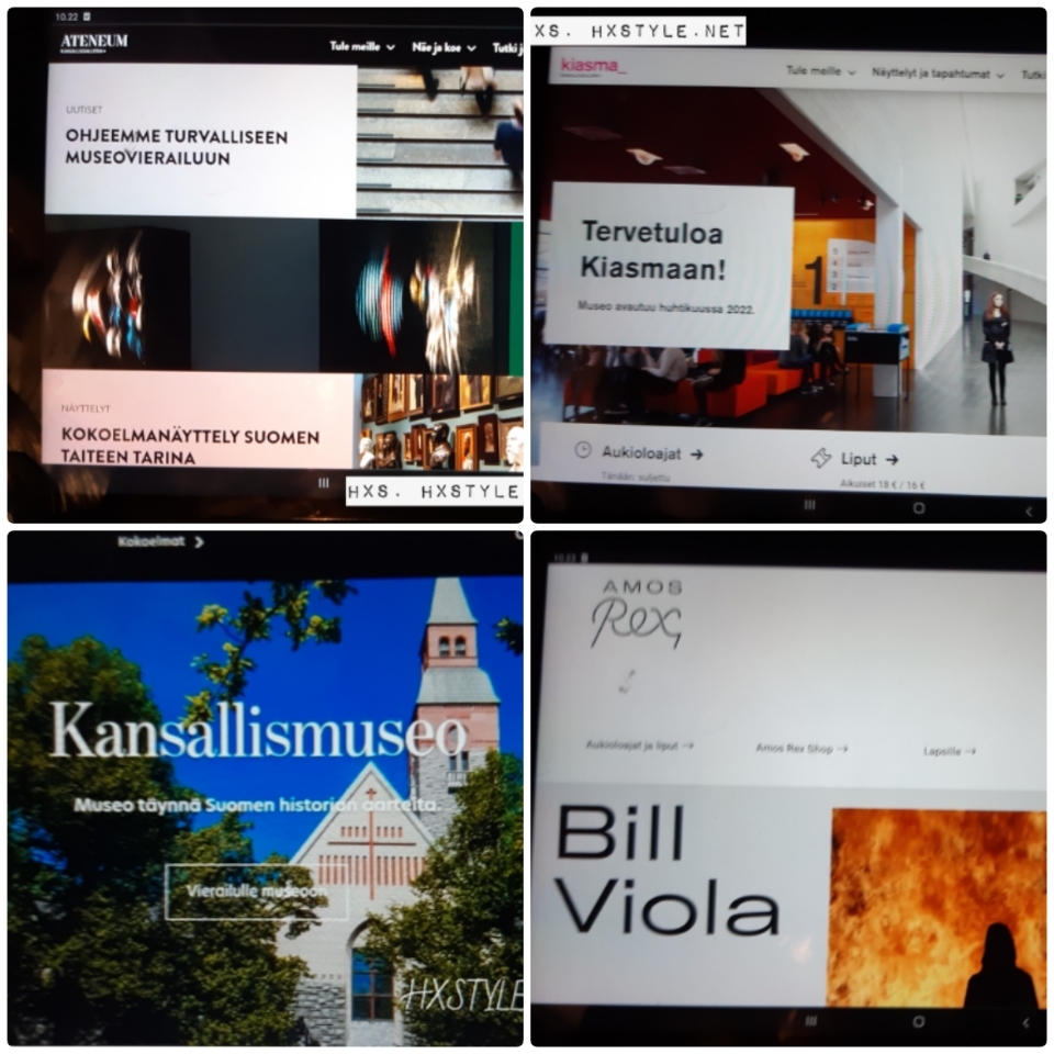KULTTUURI. MUSEOT&NÄYTTELYT. SuomiFinland 2022…INFO TURVALLISESTI MUSEOSSA. Ideat&Vinkit, SUOSITUT TOP10, 2021. Minun VIERAILUT& ARTIKKELIT 5 Museota, Kuvat&Arvostelu. SUOSITTU …139 Tykkäystä.  2.2.2022. HUOM. ….Teknisiä ONGELMIA Instagram. LIFESTYLE/Elämäntapablogi HXS.&nbsp;HXSTYLE.net