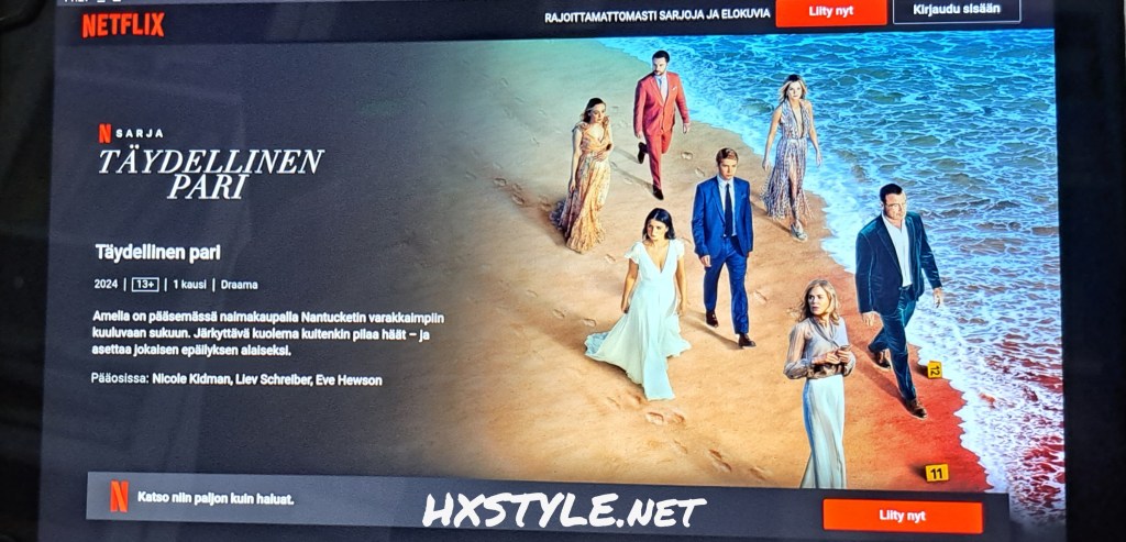 NEW NETFLIX SERIE…PERFECT MATCH/ TÄYDELLINEN PARI 2023… 6. SEASON. NETFLIX 1. SEASON PREMIERE 5. September 2024…. PARTS: 1 – 6. NEW INTERVIEW&Actress Oscar Winner NICOLE KIDMAN, one My Favourite, RECPECT&FOLLOW. FAVOURITE 68…22+46 Likes. 9.10.2024…FASHION& LIFESTYLEBLOG HXSTYLE.net Heini