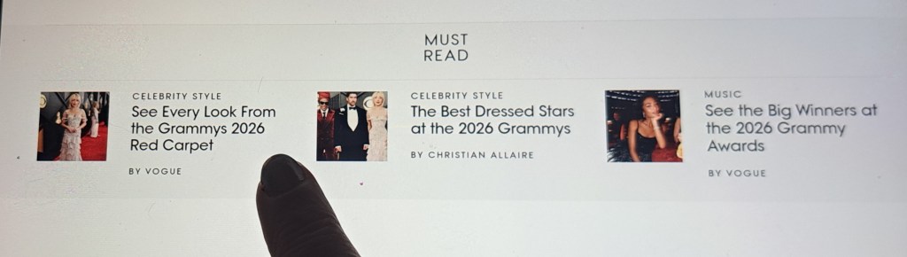 VOGUE NEWS&TRENDS. USA, New York. New FEBRERARY COVER… FASHION. CULTURE. GRAMMYS 2026 WINNERS&MUSIC Trailers.                   BEST DRESSED STARS&Every LOOK RED CARPET. Fashion World&Famous People. FAVOURITE 79…43…30+39 Likes. 4.2.2026. FASHIONBLOG&LIFESTYLE HXSTYLE.net Heini