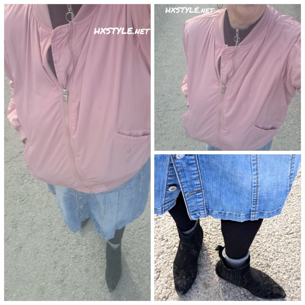 FASHIONBLOG HXSTYLE.net Heini. Lovely Warm Spring Day My FASHION LOOK: BOMBER/FLIGHT JACKET Pink, Halfpolo Shirt&Denim SKIRT. Shoes Day Choice, Lovely Boots. Not Weekend and Now here Good Weather. One Week 974 Views, THANFULL. FAVOURITE Morning 55…76… 116 + 49…86…Likes. 26. – 27.4.2026. VOGUE Daily…
